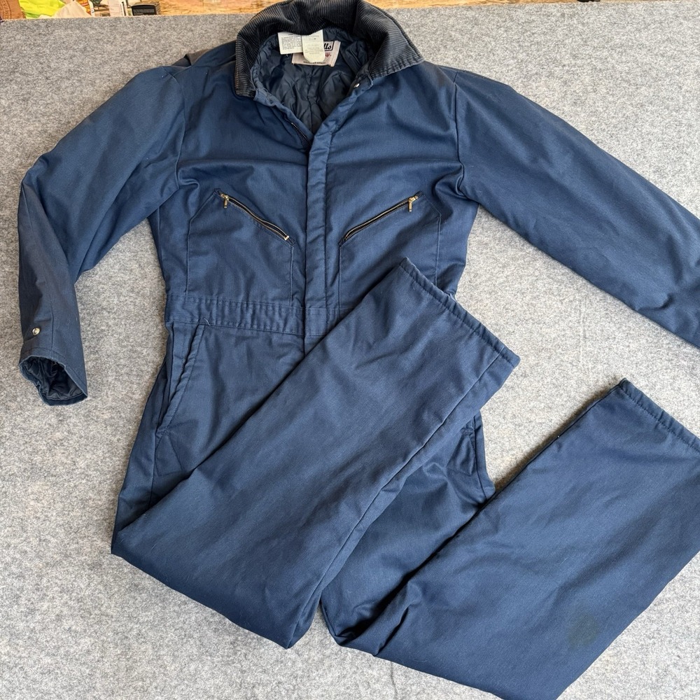 Walls Blizzard Pruf Insulated Coveralls Mens M One Piece Zip Outdoor Uniform